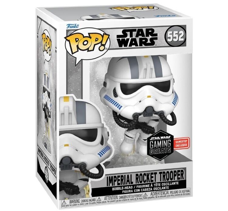 Фигурка Funko Pop Star Wars: Imperial Rocket Trooper фанко Штурмовик (GameStop Exclusive) 552 Фигурка Funko Pop Star Wars: Imperial Rocket Trooper фанко Штурмовик (GameStop Exclusive) 552