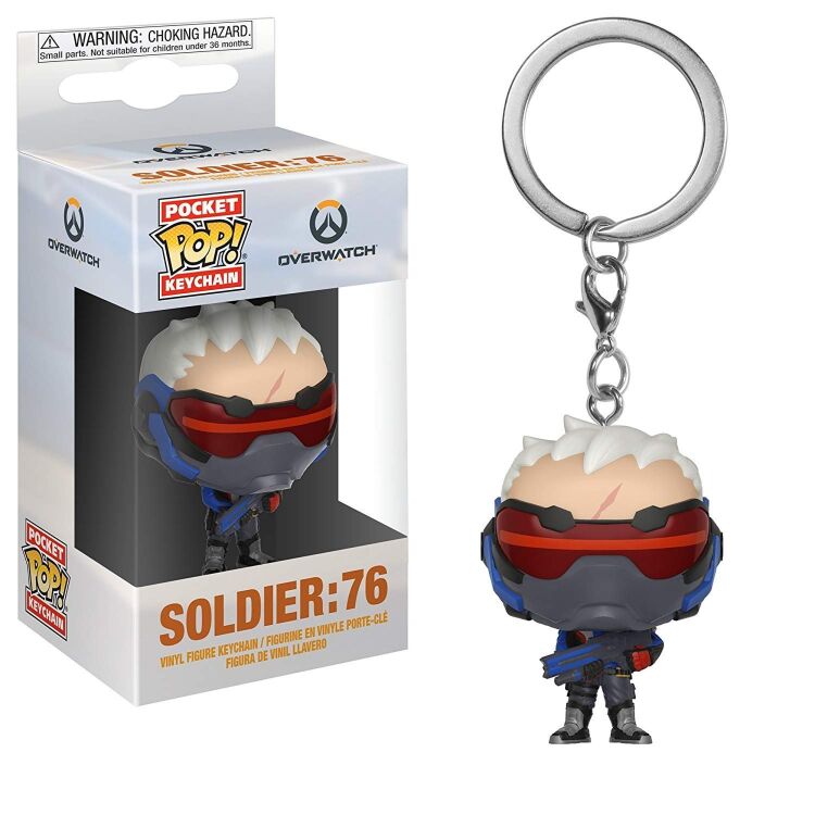 Брелок - Funko Pocket Pop! Overwatch Keychain - Soldier 76 Брелок - Funko Pocket Pop! Overwatch Keychain - Soldier 76