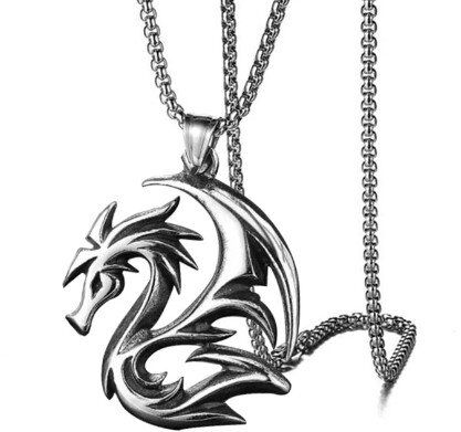 Медальйон Flying Dragon Stainless Steel Necklace Медальйон Flying Dragon Stainless Steel Necklace