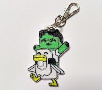 Брелок Minecraft Steve duck Майнкрафт Стів на качці ABS пластик 6 см.