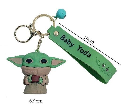 Брелок підвіска на рюкзак Star Wars Mandalorian Baby Yoda 3D Keychain Backpack Мандалорець Грогу