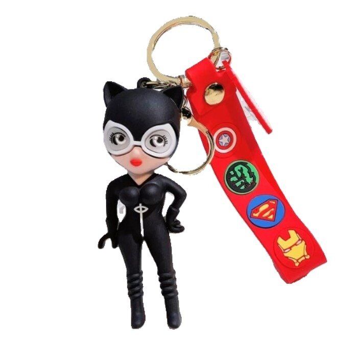 Брелок підвіска на рюкзак DC Super Hero Catwoman 3D Keychain Жінка кішка Backpack Брелок підвіска на рюкзак DC Super Hero Catwoman 3D Keychain Жінка кішка Backpack