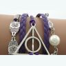 Браслет  Harry potter purple leather