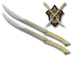 The Hobbit Legolas Fantasy Fighting Swords with Display The Hobbit Legolas Fantasy Fighting Swords with Display