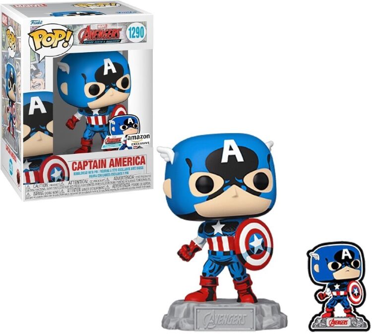 アメリカ Amazon限定funko pop アベンジャ Фигурка Funko Marvel: The Avengers Heroes Captain America Фанко
