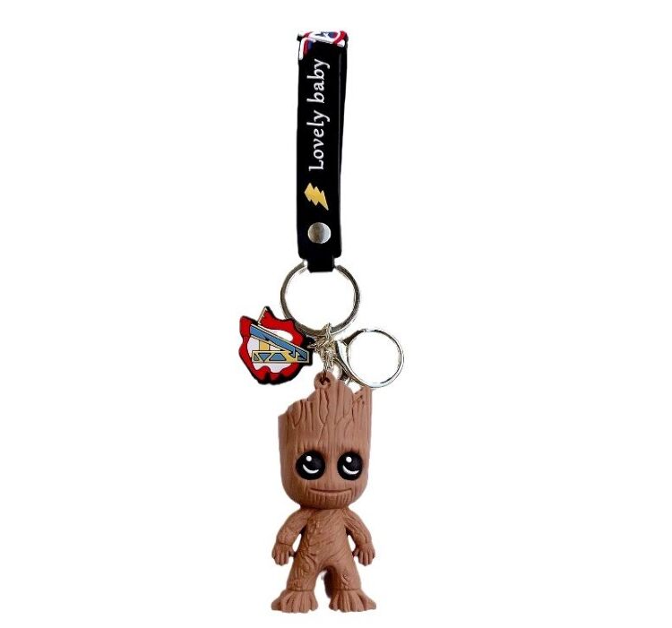 Брелок подвеска на рюкзак Marvel Cute Groot 3D Keychain Грут Backpack