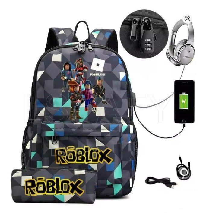 Рюкзак Роблокс Roblox USB Charge School Kids Backpack 48 х 30 х 18 см. Рюкзак Роблокс Roblox USB Charge School Kids Backpack 48 х 30 х 18 см.