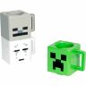 Набір 3 чашок Minecraft Stacking Coffee Mugs Creeper Skeleton and Ghast кружки Майнкрафт 250 мл