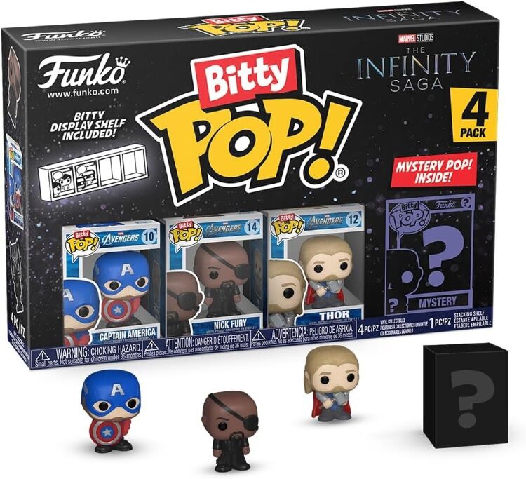 Фігурки Funko Bitty Marvel Captain America, Nick Fury, Thor (4-Pack) фанко Марвел Капітан Америка Нік Фьюрі Тор Фігурки Funko Bitty Marvel Captain America, Nick Fury, Thor (4-Pack) фанко Марвел Капітан Америка Нік Фьюрі Тор
