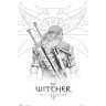 Постер Відьмак The Witcher Geralt Sketch Maxi Poster плакат 91*61 см
