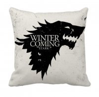 Наволочка  Game of Thrones Stark Wolf "Winter is Coming" White