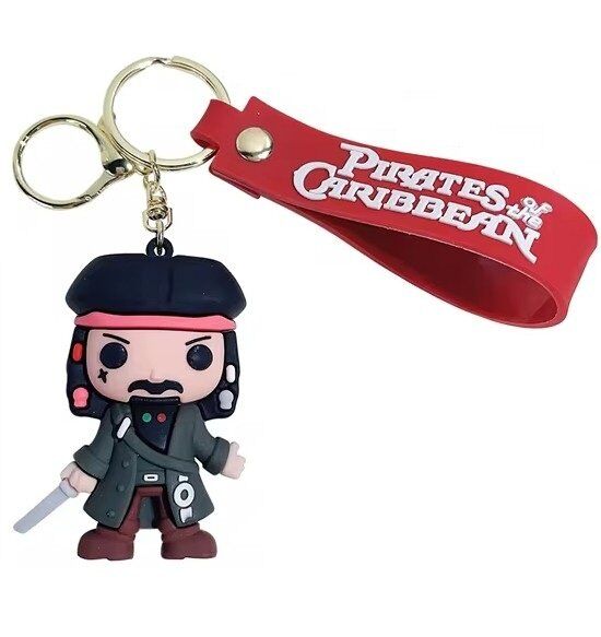 Брелок подвеска на рюкзак Pirates Of The Caribbean Jack Sparrow 3D Keychain Backpack Джек Воробей