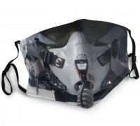 Маска защитная для лица Fighter Pilot Helmet + 2 угольных фильтра