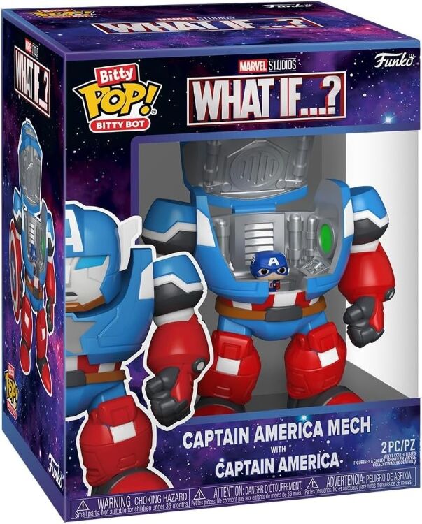 Фигурка Funko Bitty Bot: Captain America Mech фанко Капитан Америка (15 см.)