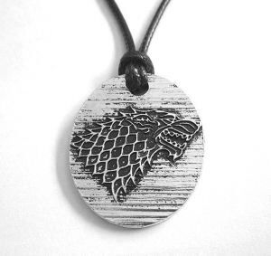 Медальйон Game of Thrones Stark Snow Wolf Медальйон Game of Thrones Stark Snow Wolf
