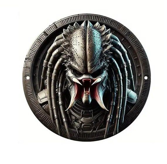 Табличка металева алюмінієва 2D Unmasked Predator Хижак 20 см.