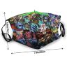 Маска захисна для обличчя Dota 2 Heroes + 2 вугільні фільтри